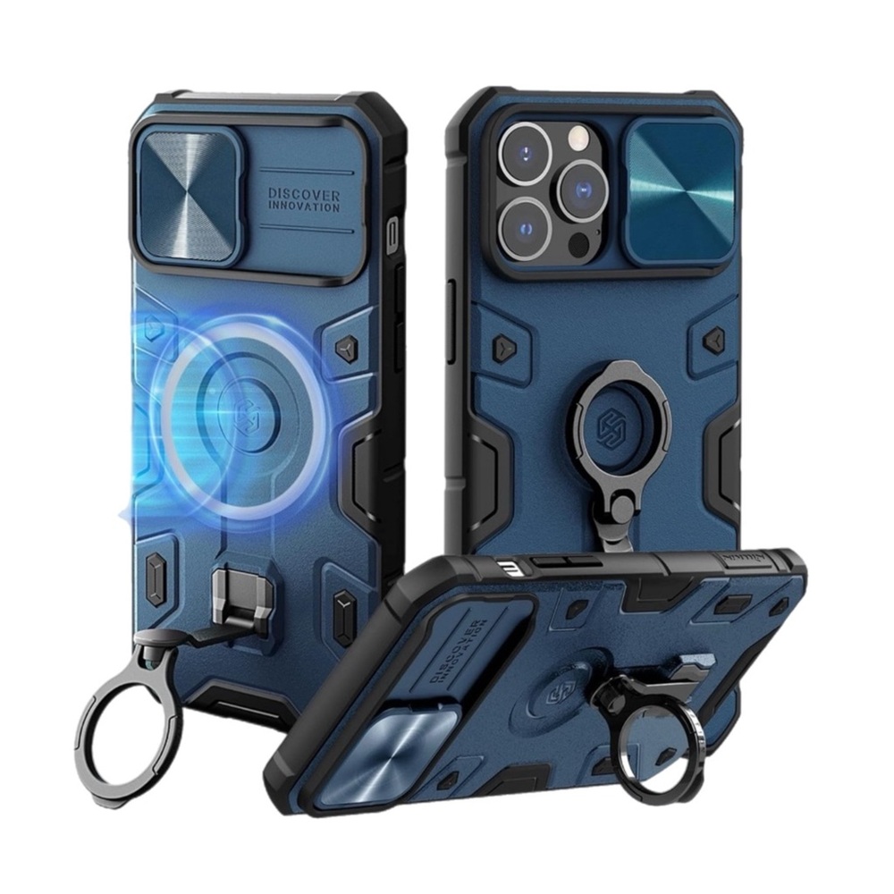 Blue Phone Case with Ring Holder